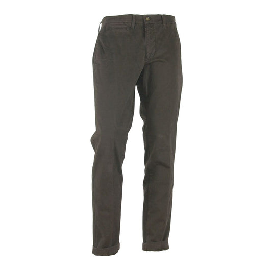 Braune Herrenhose aus Baumwolle, Made in Italy