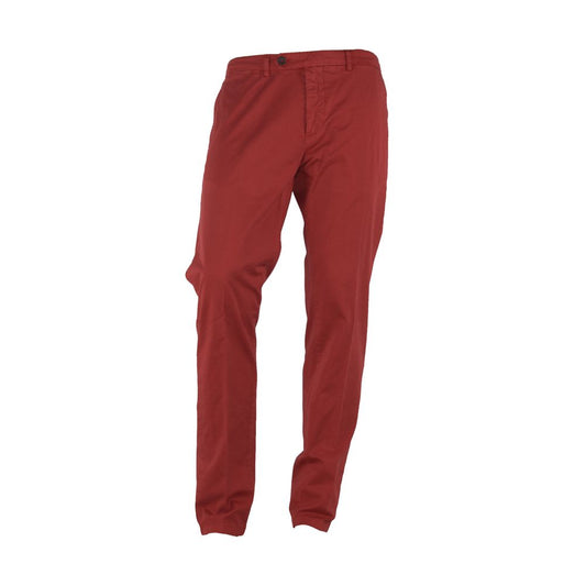 Rote Herrenhose aus Baumwolle, Made in Italy