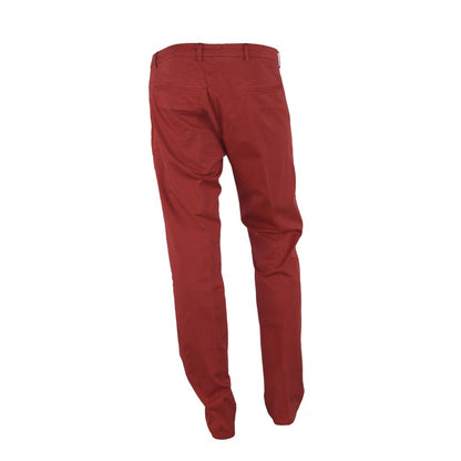 Rote Herrenhose aus Baumwolle, Made in Italy