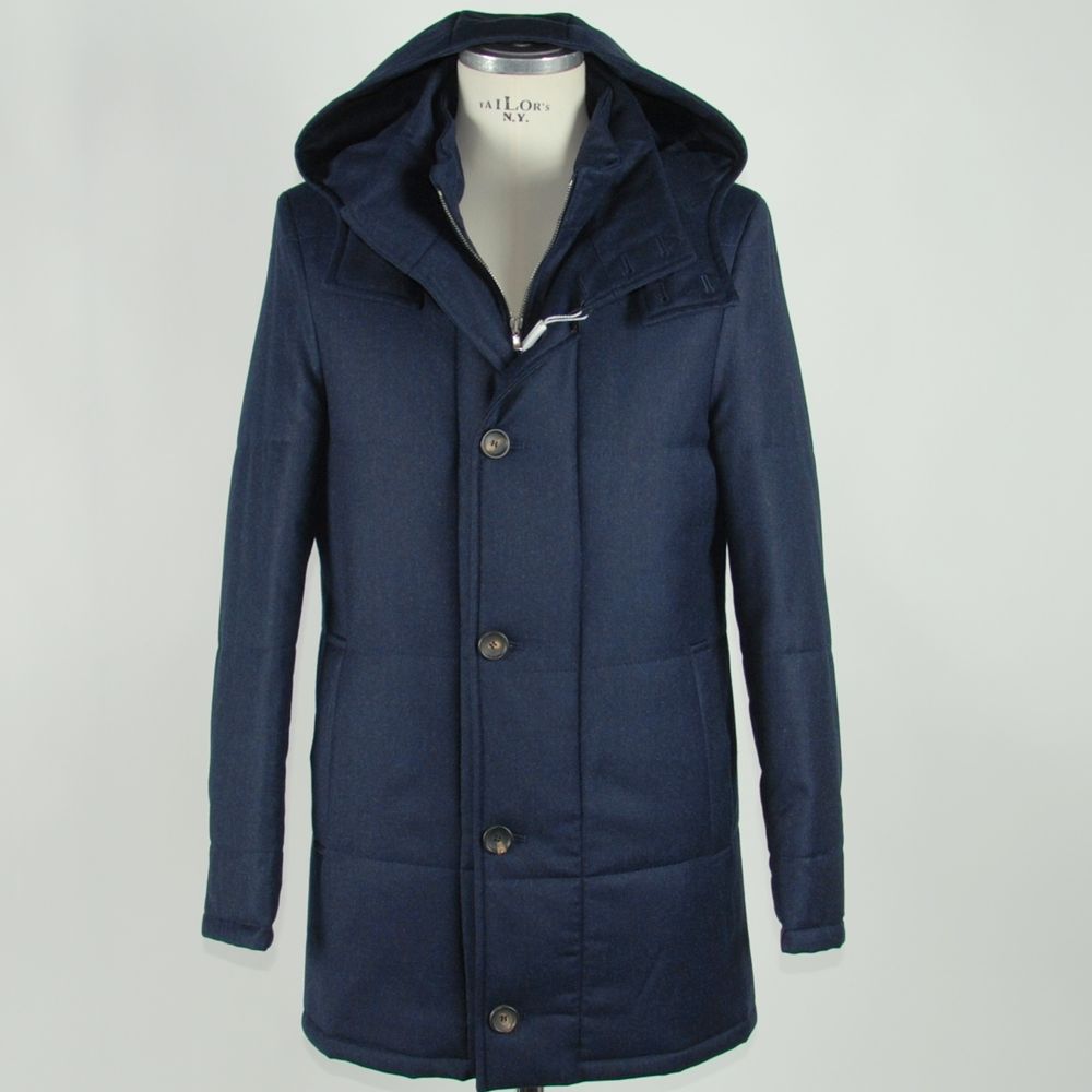 Blaue Wolljacke für Herren, Made in Italy