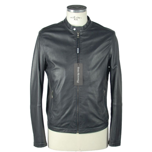 Emilio Romanelli Herrenjacke aus blauem Leder