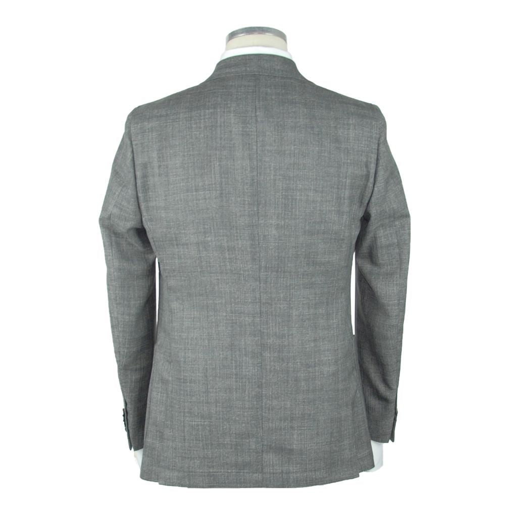 Emilio Romanelli Grauer Wollblazer für Herren