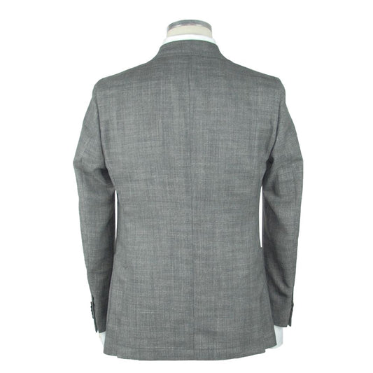 Emilio Romanelli Grauer Wollblazer für Herren