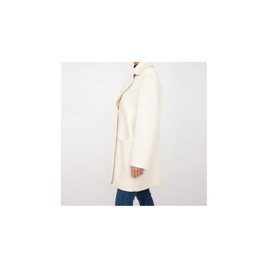Love Moschino White Wool Women Coat