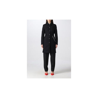 Love Moschino Black Wool Women Coat
