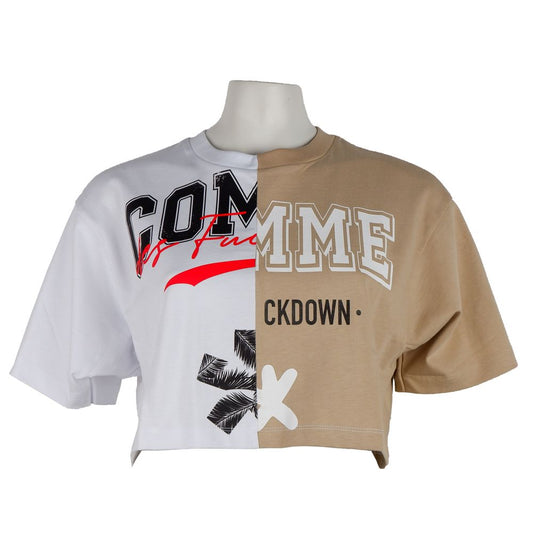 Comme Des Fuckdown Beige Baumwolle Damen T-Shirt