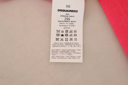 Dsquared² – Rosafarbener, einfarbiger, langärmliger Rollkragenpullover