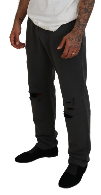 Dsquared² Dunkelgraue Herren-Freizeithose aus Baumwolle