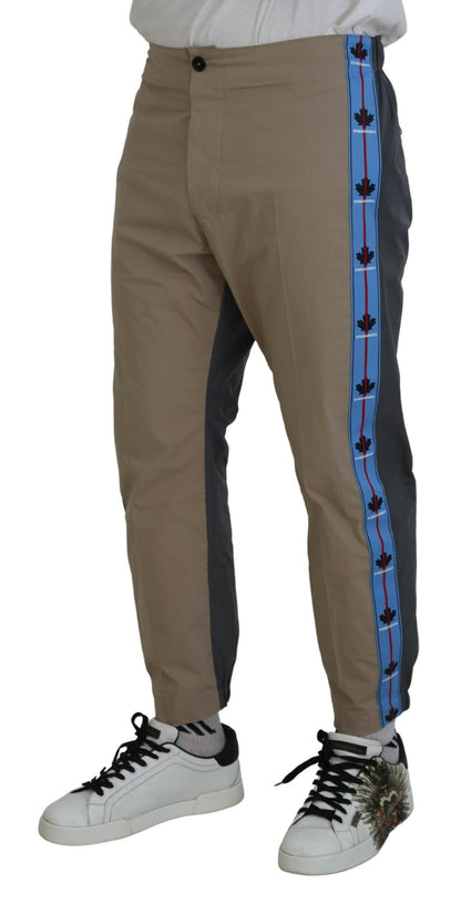 Dsquared² Baumwolle Braun Grau Zweifarbig Herren Freizeithose