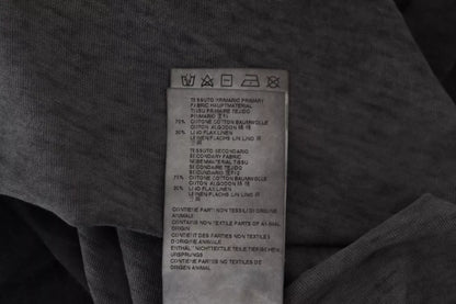 Dsquared² Schwarzer Pullover aus Baumwollleinen mit langen Ärmeln