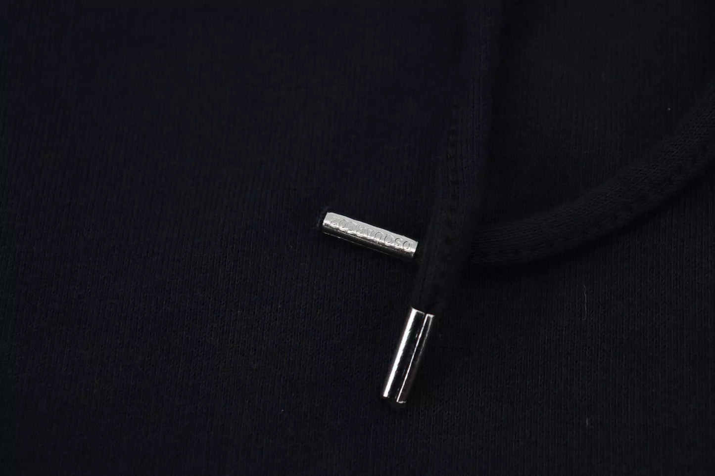 Dsquared² Schwarzer Kapuzenpullover aus Baumwolle mit Batikmuster