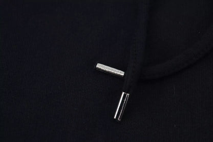 Dsquared² Schwarzer Kapuzenpullover aus Baumwolle mit Batikmuster