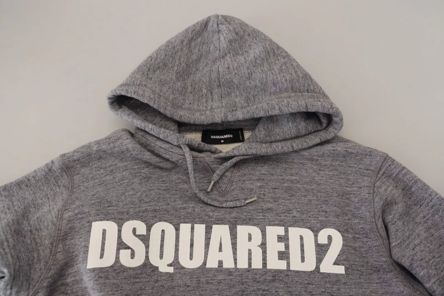 Dsquared² Grauer Baumwollpullover mit Logo-Print für Herren