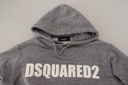 Dsquared² Grauer Baumwollpullover mit Logo-Print für Herren