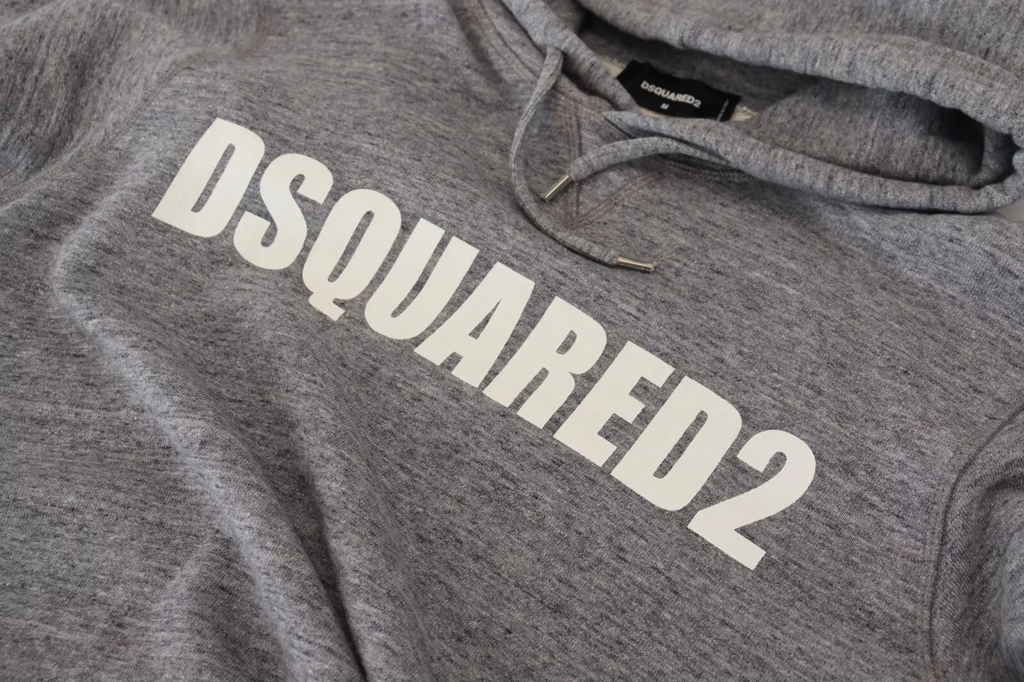 Dsquared² Grauer Baumwollpullover mit Logo-Print für Herren