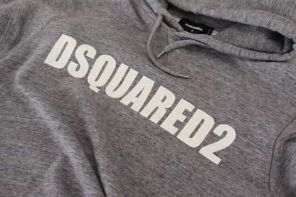 Dsquared² Grauer Baumwollpullover mit Logo-Print für Herren