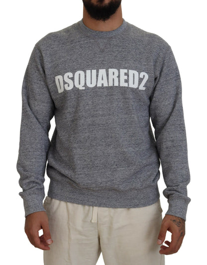 Dsquared² Grauer Pullover mit Kristallverzierung für Herren