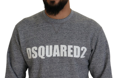 Dsquared² Grauer Pullover mit Kristallverzierung für Herren