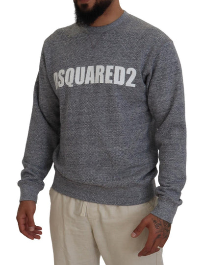 Dsquared² Grauer Pullover mit Kristallverzierung für Herren