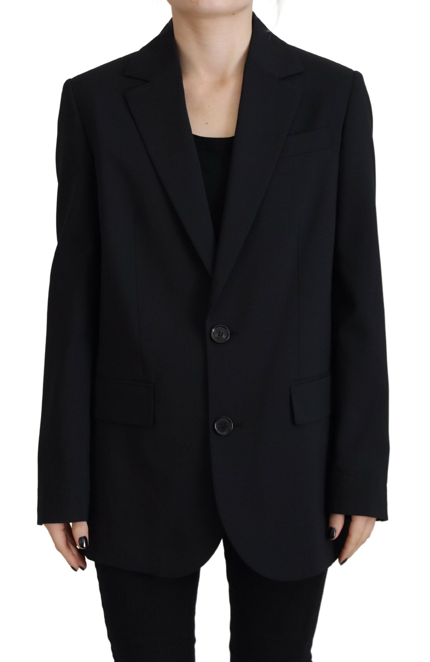 Dsquared² Einreihiger Blazer mit Blumenmuster in Schwarz
