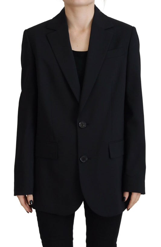 Dsquared² Einreihiger Blazer mit Blumenmuster in Schwarz