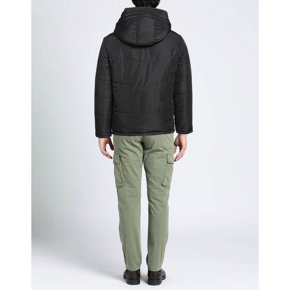 Aquascutum Schwarze Polyamid-Herrenjacke