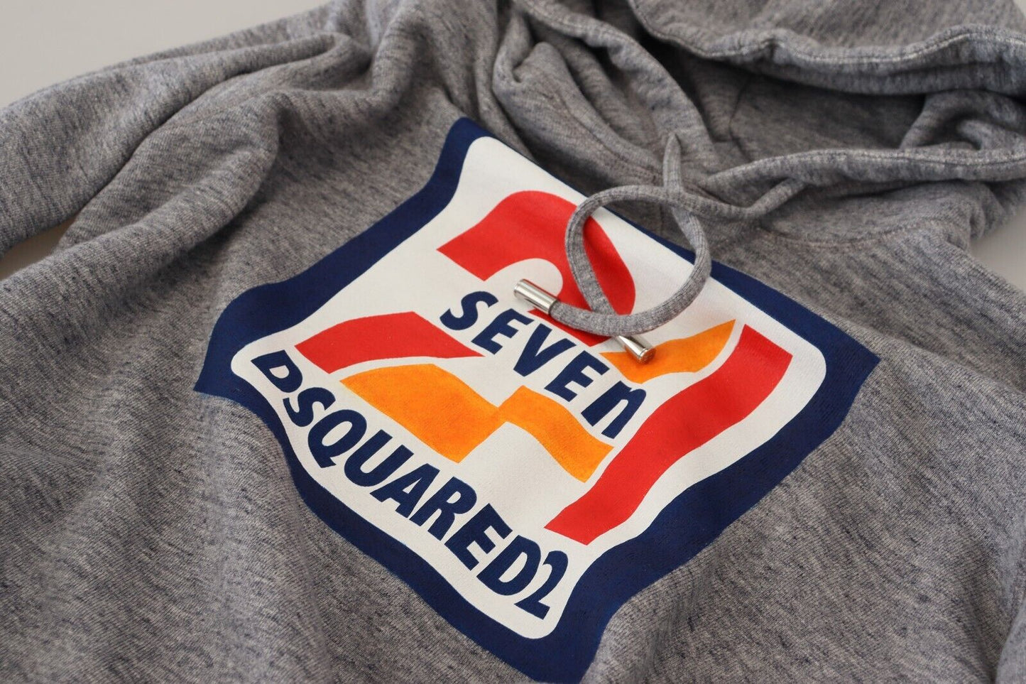 Dsquared² Grauer Kapuzenpullover aus Baumwolle mit Logo-Print