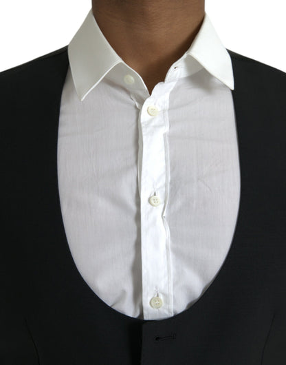 Dolce &amp; Gabbana Schwarze Wollweste, formelle Weste