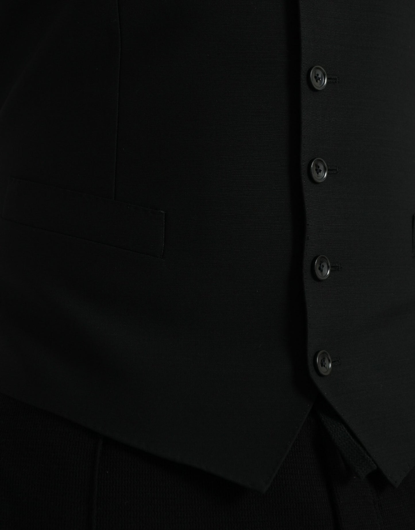 Dolce &amp; Gabbana Schwarze Wollweste, formelle Weste