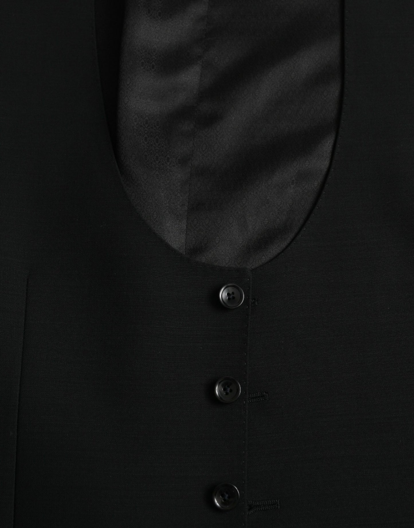 Dolce &amp; Gabbana Schwarze Wollweste, formelle Weste
