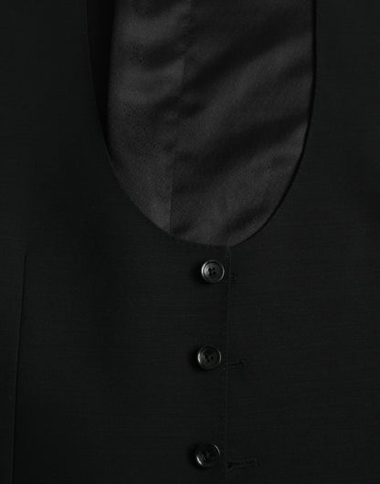 Dolce &amp; Gabbana Schwarze Wollweste, formelle Weste