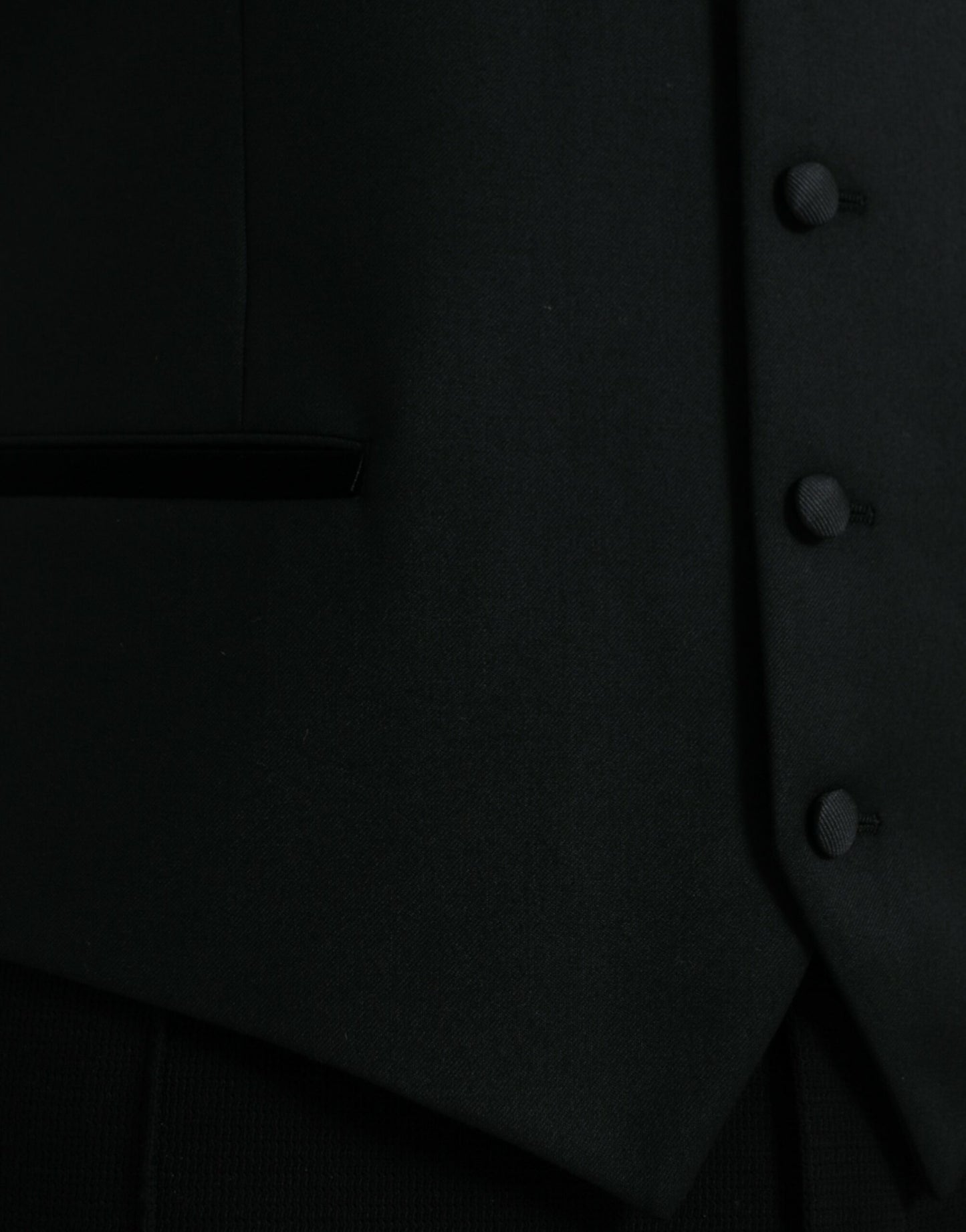 Dolce &amp; Gabbana Schwarze Seidenweste, formelle Weste