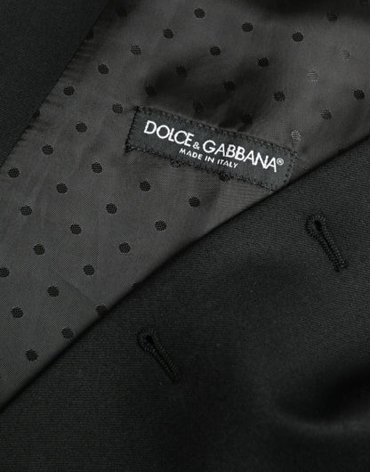 Dolce &amp; Gabbana Schwarze Seidenweste, formelle Weste