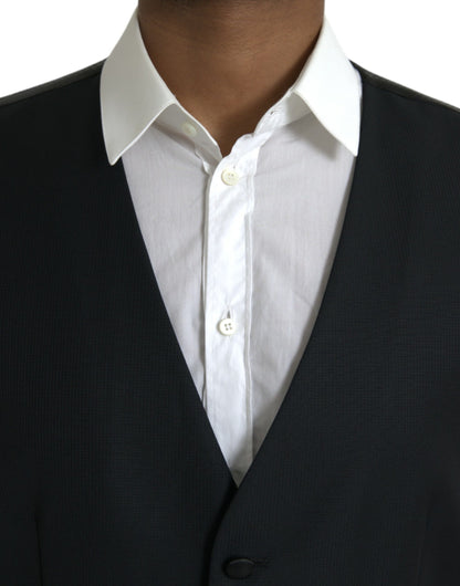 Dolce &amp; Gabbana Schwarze Wollweste, formelle Weste