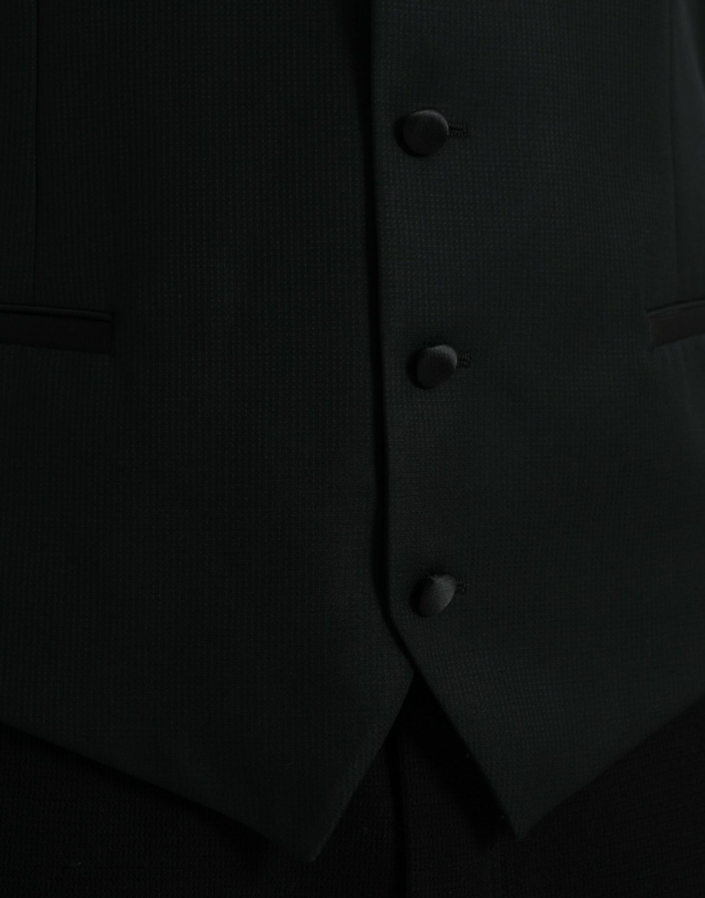 Dolce &amp; Gabbana Schwarze Wollweste, formelle Weste