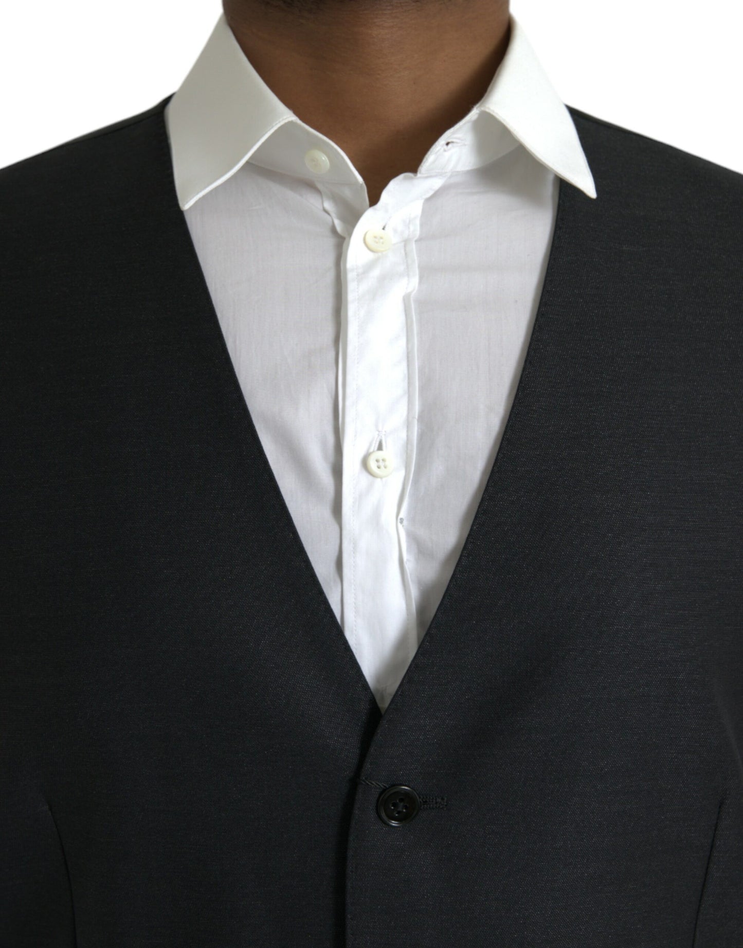 Dolce &amp; Gabbana Schwarze Wollweste, formelle Weste