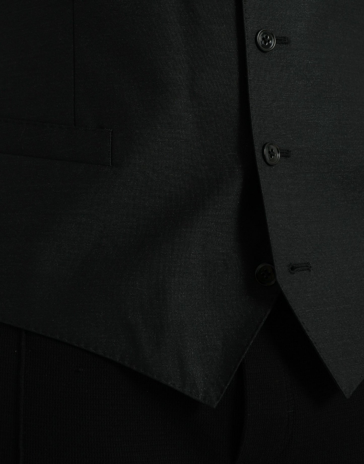 Dolce &amp; Gabbana Schwarze Wollweste, formelle Weste