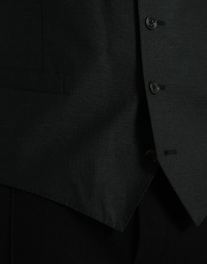 Dolce &amp; Gabbana Schwarze Wollweste, formelle Weste