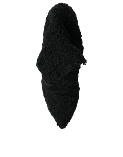 Dolce &amp; Gabbana Schwarze Stiletto-Absätze, wadenlange Stiefel