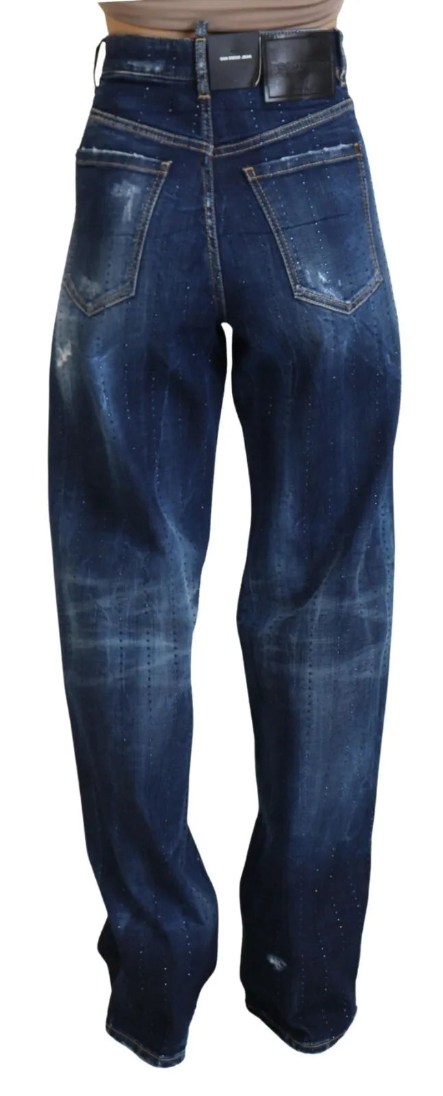 Dsquared² Blaue Jeans mit geradem Schnitt und hoher Taille in San Diego