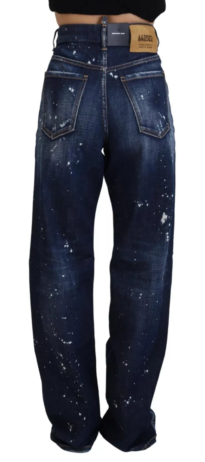 Dsquared² Blaue Jeans mit hoher Taille und zerfetztem Denim „San Diego“