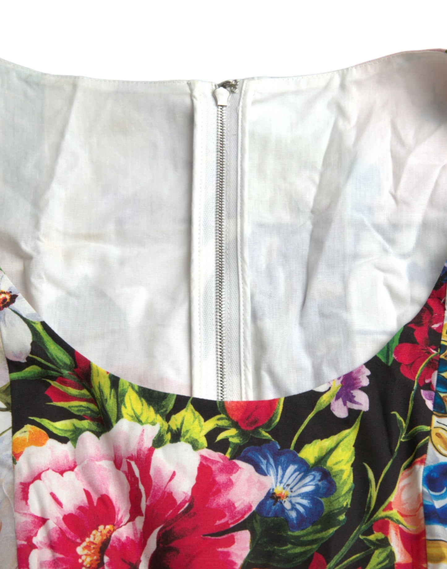 Dolce &amp; Gabbana Mehrfarbiges Patchwork-Minikleid aus Baumwolle im A-Linien-Stil