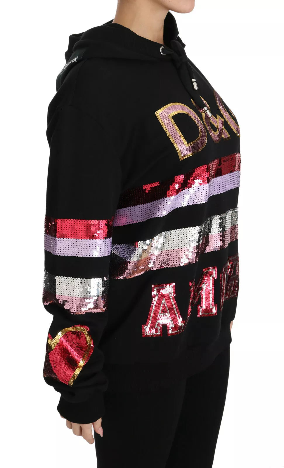 Dolce &amp; Gabbana DG Pailletten-Kapuzenpullover