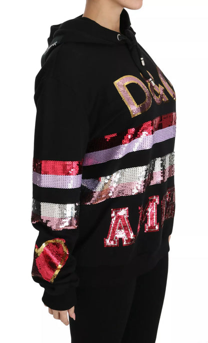 Dolce &amp; Gabbana DG Pailletten-Kapuzenpullover