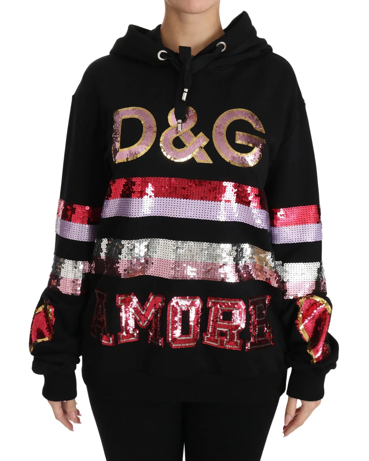 Dolce &amp; Gabbana DG Pailletten-Kapuzenpullover