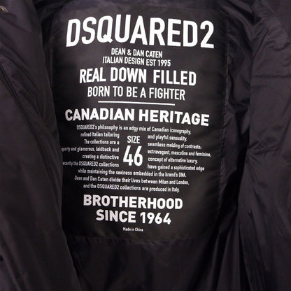 Dsquared² Schwarze Nylon-Daunenjacke für Herren