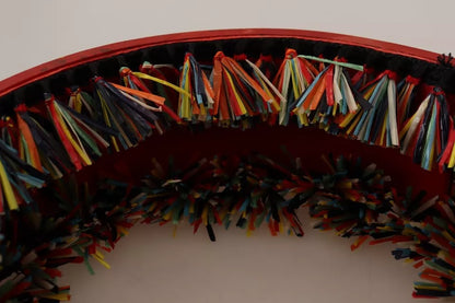 Dolce &amp; Gabbana – Mehrfarbiger, floraler Carretto-Gürtel mit breiter Taille