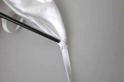 Dolce &amp; Gabbana – Weißes Bikinioberteil aus Nylon-Stretch