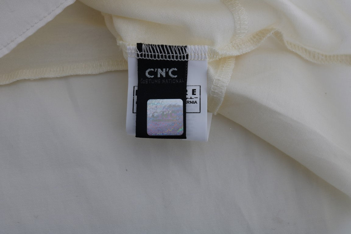 Costume National Beige Asymmetrische Topbluse