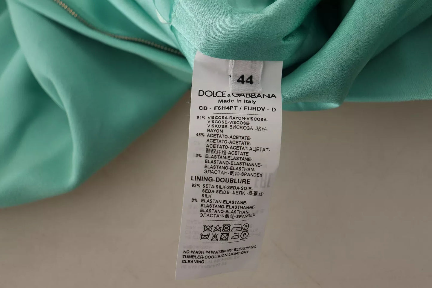 Dolce &amp; Gabbana – Mintgrünes Etui-Midikleid mit quadratischem Ausschnitt